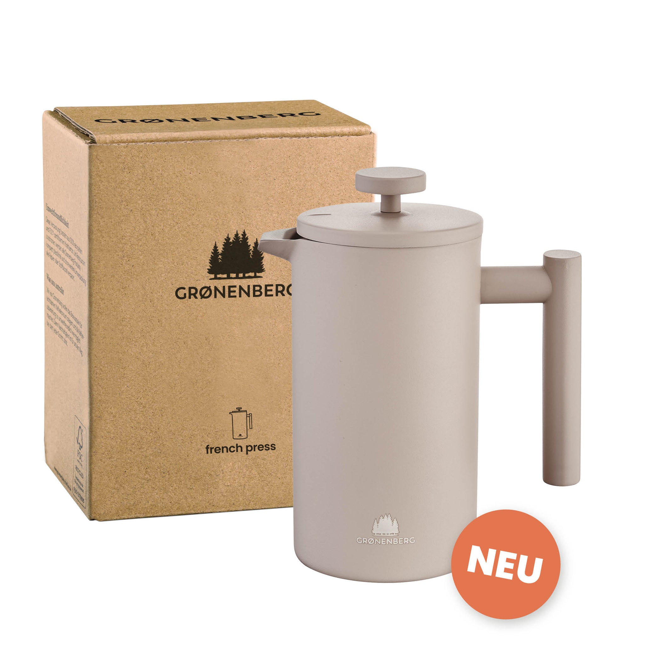 Edelstahl French Press Earth 0,6 oder 1 Liter inkl. Ersatz-Filter
