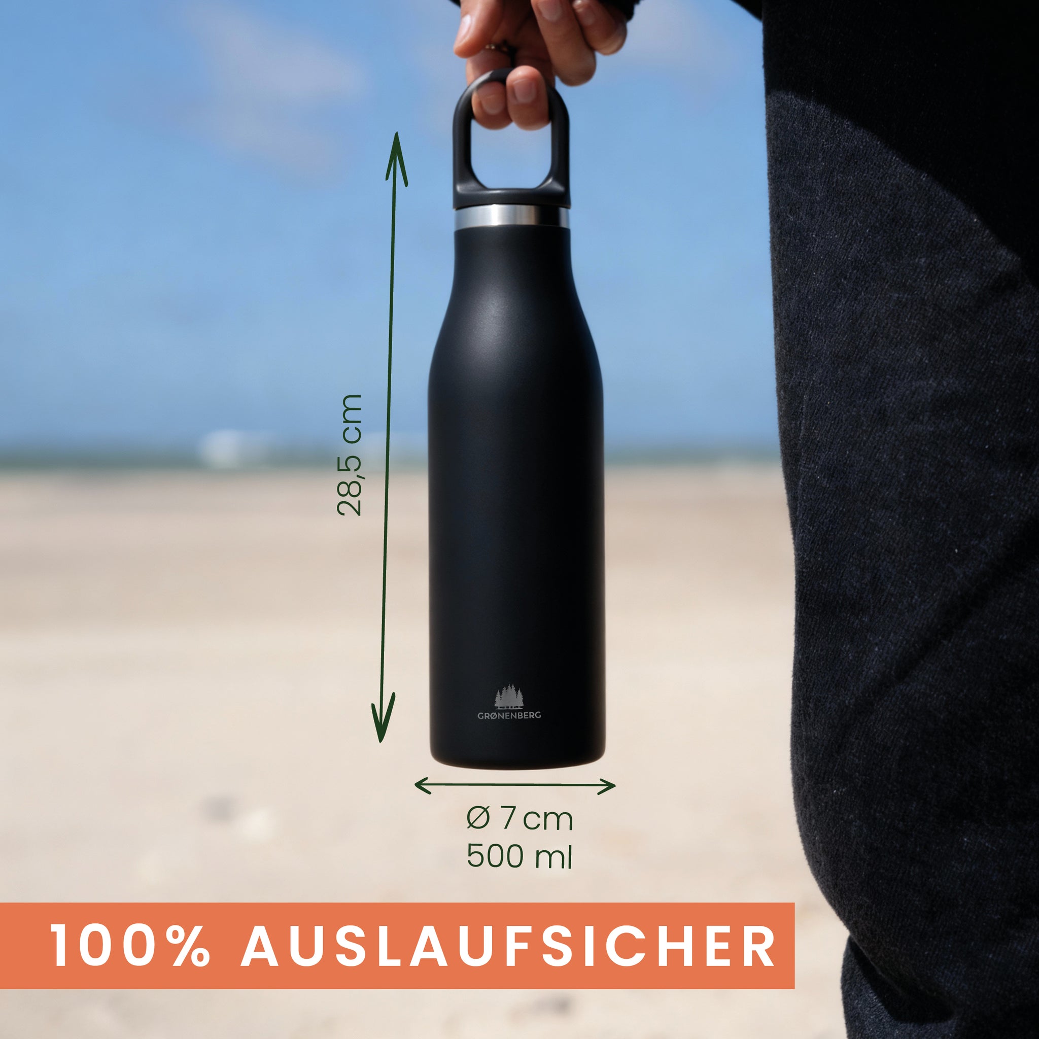 Trinkflasche Thermo aus Edelstahl | 500 ml