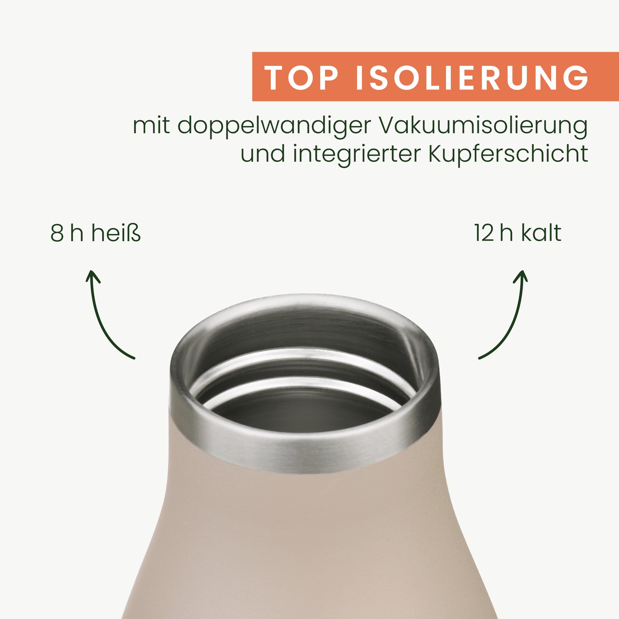 Trinkflasche Thermo aus Edelstahl | 500 ml