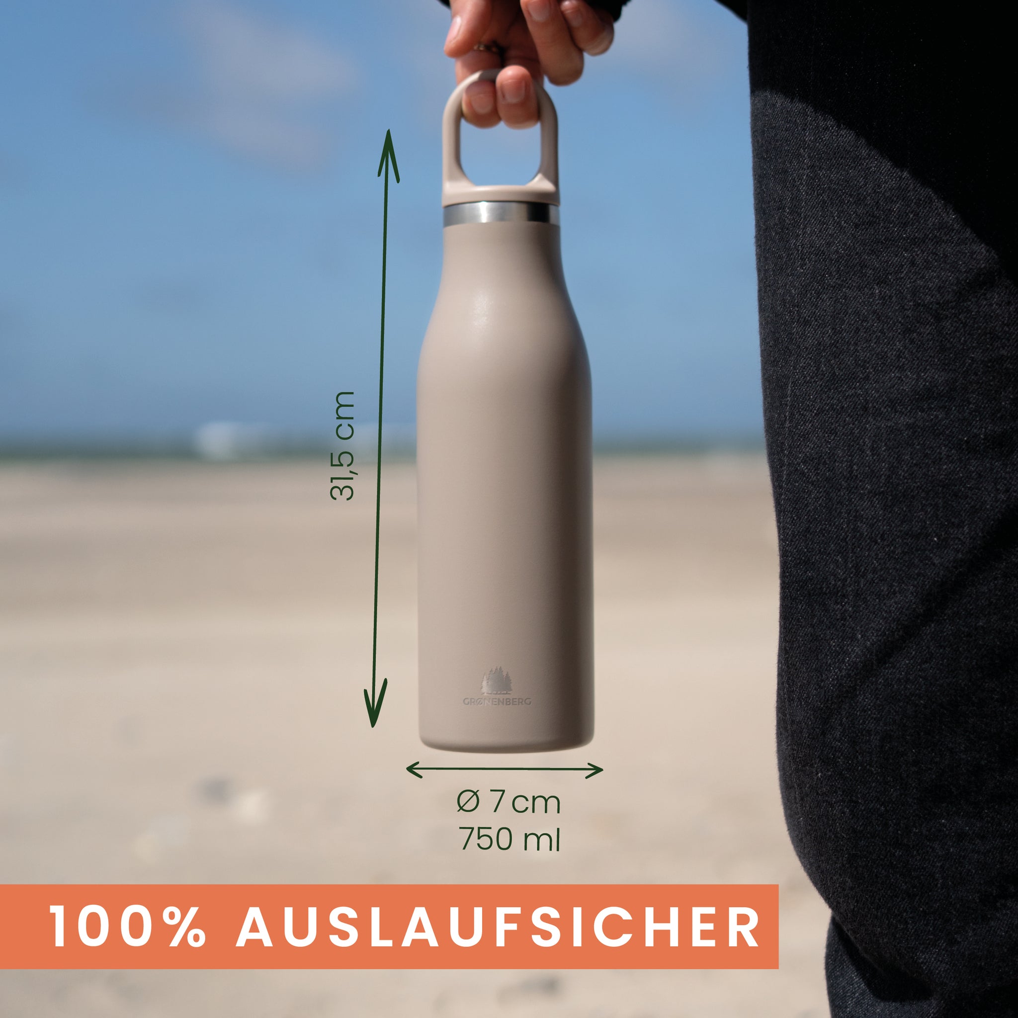 Trinkflasche Thermo aus Edelstahl | 750 ml
